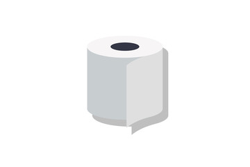 A roll of toilet paper is portrayed as a simple drawing