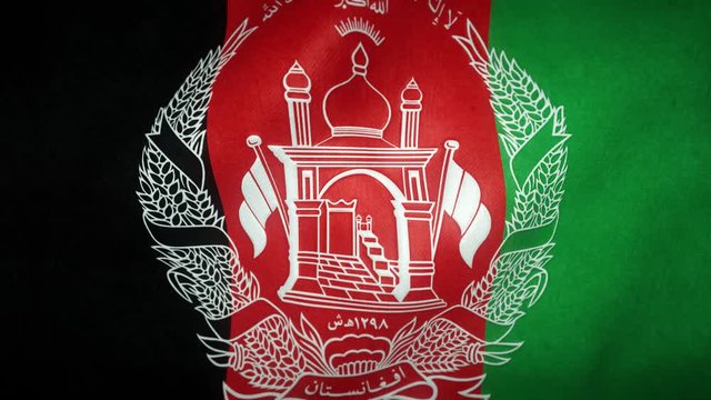 flag of afghanistan waving in the wind