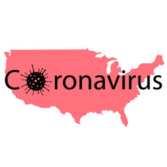  Corona virus outbreak with USA map