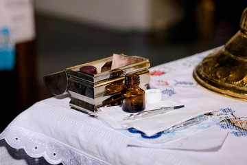 church casket in the orthodox church