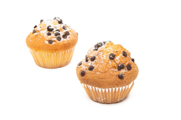 cupcake with chocolate drops