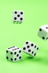 Concept photo of rolling the dice.
