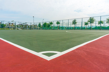 Corner edge line inside futsal court