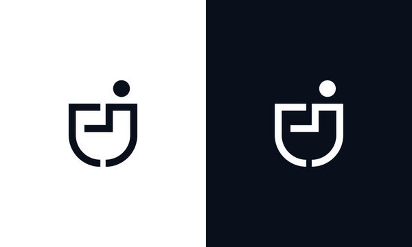 Minimal modern elegant line art letter EJ logo. This logo icon incorporate with letter E and J in the creative way.