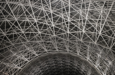 The construction made of the steel frame