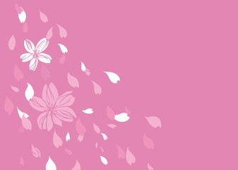 桜をモチーフにデザインした背景素材