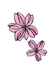 桜をモチーフにデザインした背景素材