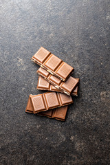 Milk chocolate bars. Dark nut chocolate
