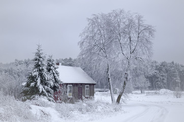 house in winter