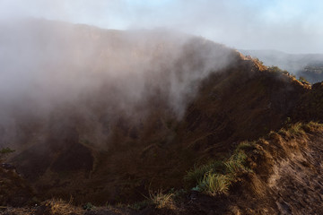 fog on the mountain volcano