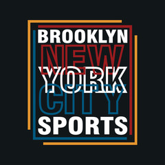 New York typography, t-shirt Brooklyn, design graphic