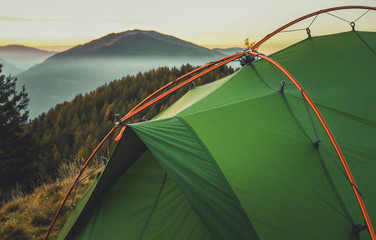 tent in the mountain