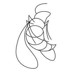 Wasp vector. Set of honey and bee labels for honey logo ans wasp products. Isolated insect icon. Flying bee. Flat style vector illustration.