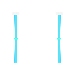 hospital curtains on white background