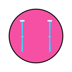 hospital curtains on white background