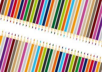 Obraz premium Colored pencils. Isolated on white bacground. Vector illustration.