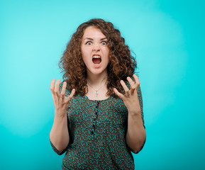 Angry screaming woman