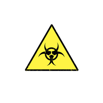 Safety sign. Covid-19 Biohazard warning poster. Stay away from the danger zone. No entry. Disease prevention, control and management.