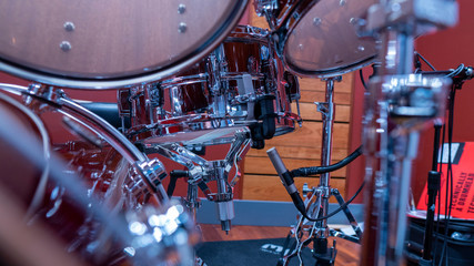 Fototapeta na wymiar drum kit with mic