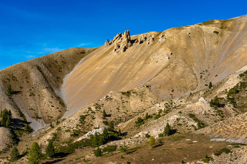 The Deserted Casse and the Izoard Pass in the french Alps, France.