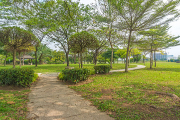 jogging track at green garden