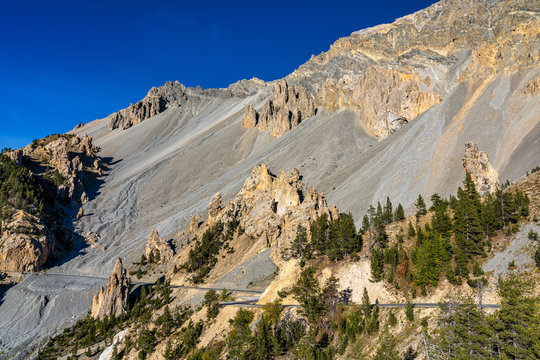 The Deserted Casse and the Izoard Pass in the french Alps, France.