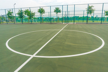 Center circle line at futsal court
