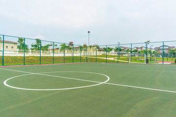 Center circle line at futsal court