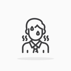 Fever icon in line style. Editable stroke.