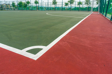 Fototapeta premium Corner edge line inside futsal court