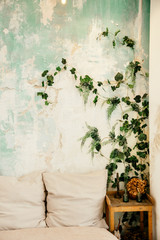 Rustic eco-style bedroom