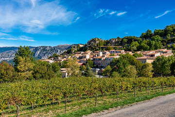 Fototapeta na wymiar Aiguines in Verdon Gorge in French Alps, Provence, France