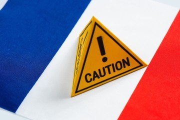 France Flag virus 2019-ncov outbreak covid-19, pandemic epidemic.
