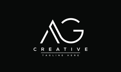 AG Letter Logo Design. Creative Modern A G Letters icon vector Illustration. - obrazy, fototapety, plakaty