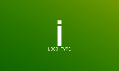 Logo Design I Alphabet On Green and Light Yellow Gradient Background