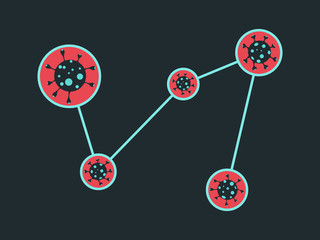 Coronavirus, COVID-19 background. Pandemic medical concept. Vector illustration.