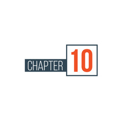 Chapter 10 design template, can be used for books design or tabs. Stock Vector illustration isolated on white background.