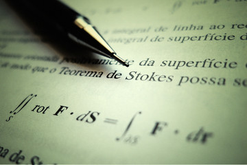 University study book with mechanical pencil - Stokes' theorem