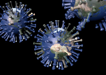 gears on black background