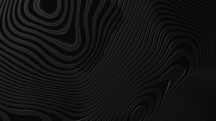 abstract black background Illustration. procedural texture, 3d render