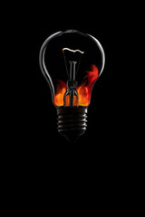 It's just a light bulb on a black background