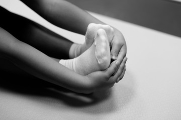 Little dancer feet in black and white