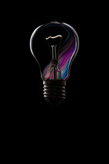 It's just a light bulb on a black background