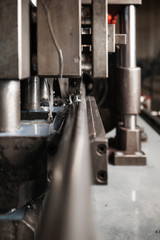 Metal rolling mill. Pipe production