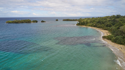 tropical bluff beach in panama