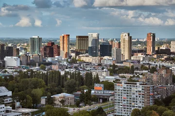 Foto op Canvas Rotterdam city center high angle view © Gudellaphoto