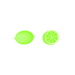 This is vector citrus fruit. Lime isolated on white background.