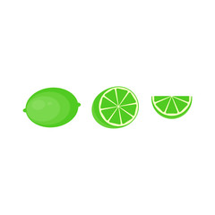 This is vector citrus fruit. Lime isolated on white background.