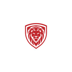 lion shield vector design