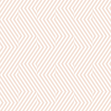 Vector geometric lines seamless pattern. Subtle modern texture with diagonal stripes, broken lines, chevron, zigzag. Simple abstract geometry. Elegant white and beige graphic background. Repeat design